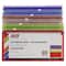 JAM Paper 4.13" x 9.5" Mixed Plastic Zip Closure Booklet Envelopes, 12ct.